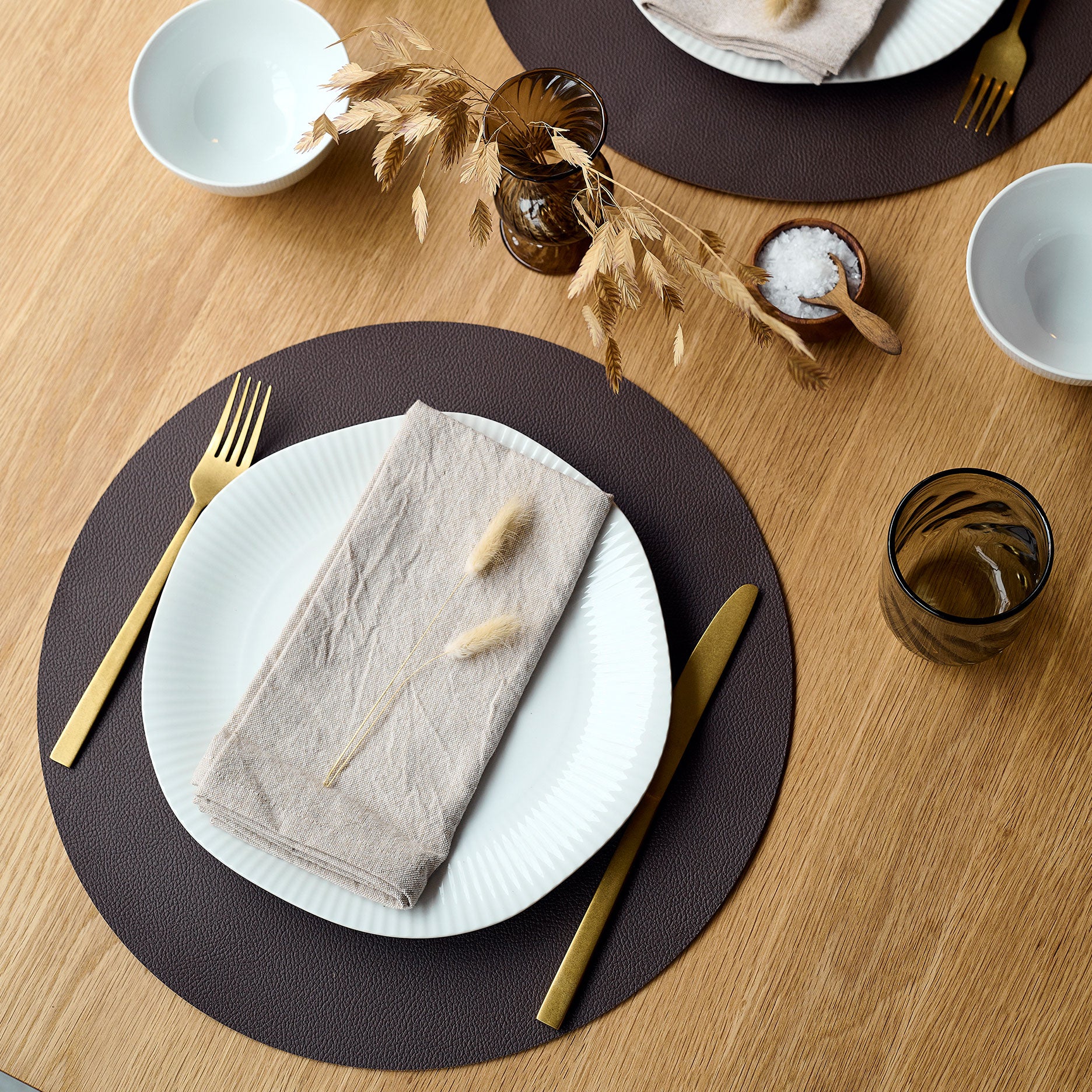 Vendbar dækkeserviet Ø38 cm